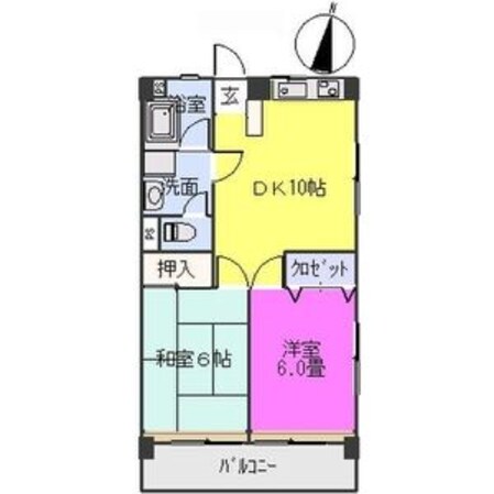 笹原駅 徒歩10分 4階の物件間取画像